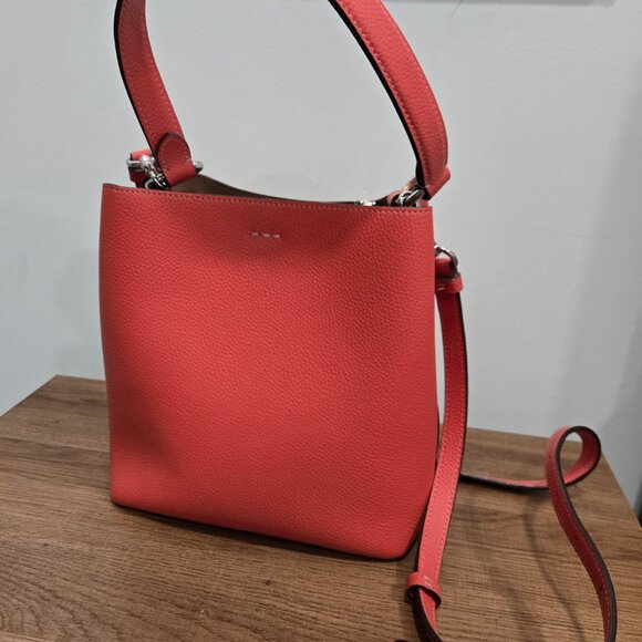 Coach small town bucket bag, coral with silver hardware - Picture 2 of 6
